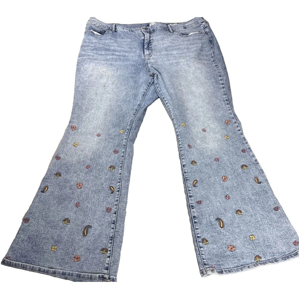 Jessica Simpson NWT Daisy Flare, Women’s Plus, Embroidered Flowers Size 22W